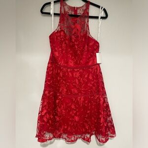Red Aline Floral dress